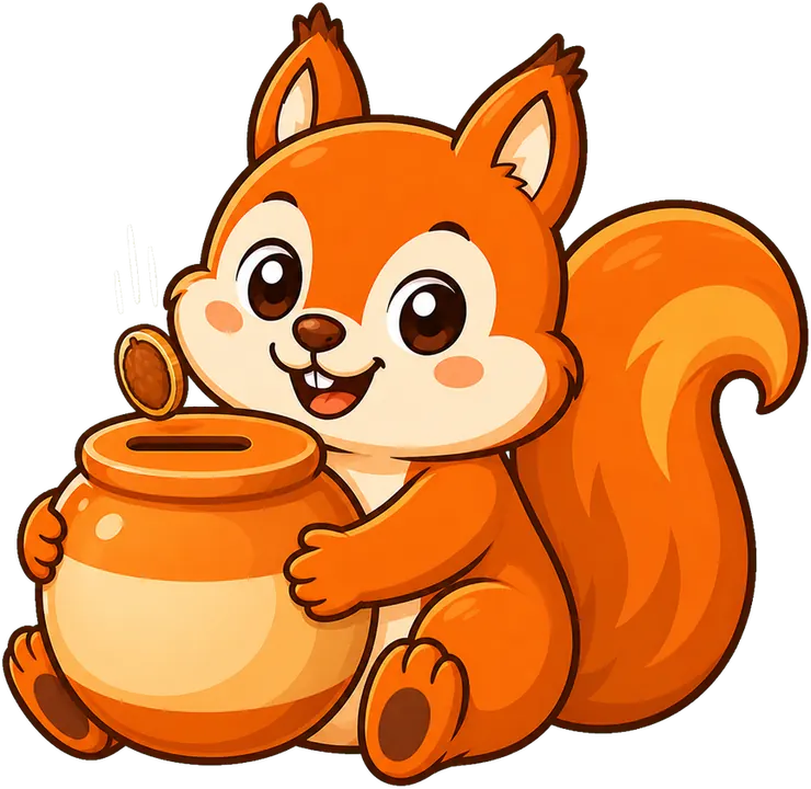 Fındık paketlerini sunan maskot